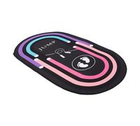 POPETPOP Tappetino per Esercizi Antiscivolo e Leggero in Poliestere e Silicone 80x49 Cm, Tappeto Ovalato Ammortizzante per Yoga e Allenamenti Indoor