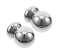 POPETPOP Tappi Terminali 2 Pezzi per Corrimano in Acciaio Inossidabile Sfera Protettiva Argento Sicurezza e Design Moderno per Giardino e Spazi Commerciali