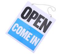 POPETPOP Targa Ornamento Funzionale e Resistente Porta Quadrata Benvenuto in Pvc con Design Orologio Decorativo da Appendere per Negozio e Parete