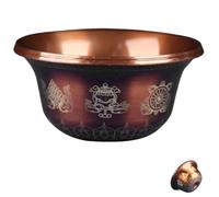 POPETPOP Tazza da Offerta Buddista in Rame Vintage Marrone per Tempio e Casa, Coppa Multifunzionale Resistente e Decorativa per Buddha