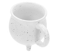 POPETPOP Tazza Forma Calderone Strega con Piedi Tazza Latte Halloween Bianca Mug Creativa per Regalo e Decorazione e Bar
