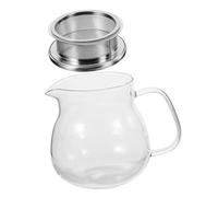 POPETPOP Teiera Vetro Borosilicato Resistente Urti e Calore con Filtro Integrato Antiscottatura Adatta per Tè Sfuso Tisane e Infusi Lavabile Lavastoviglie e