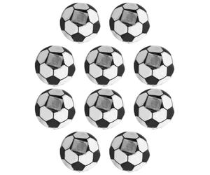 POPETPOP Temperamatite Portatile a Foro Singolo a Forma di Pallone da Calcio, Set da 10 Pezzi, Accessorio Leggero e Compatibile per Studenti, per Scuola e Ufficio