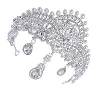 POPETPOP Tiara da Sposa Simulate, Corona Nuziale in Lega di Zinco, Elegante Accessorio Chioma per Matrimonio e Teatro, Lavorazione Fine e Uso Pratico