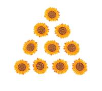 POPETPOP Toppe Ricamate a Forma di Girasole 10 Pezzi Adesivo Termoadesivo in Poliestere per Decorare Abbigliamento Progetti di Cucito e Arte Tessile