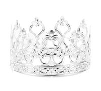 POPETPOP Topper per Torta Corona Mini Argento in Ferro Elegante e Sicuro per Decorazioni Feste e Celebrazioni Speciali Stile Princess
