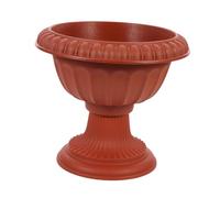 POPETPOP Urna da Giardino Vintage in Plastica Rosso Mattone Vaso Piedistallo per Fiori da Esterno Fioriera Stabile per Decorazioni Matrimoniali e Giardino