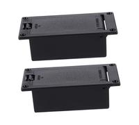POPETPOP Vano Batteria 9v Nero 2 Custodia in Plastico e Metallo Facile da Installare per Pickup Attivo Chitarra e