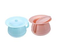 POPETPOP Vasino con Coperchio Sicuro per Bambini Portatile 2 Pezzi e Maniglia Ergonomica in Pp, per Emergenze di Viaggio e Uso Ospedaliero