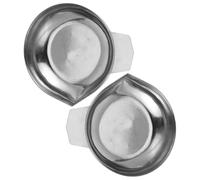 POPETPOP Vassoio per Bilancia Elettronica Lee Precision in Acciaio Inossidabile Argento, 2 Pezzi, Piccolo Vassoio Metallico per Bilancia di Precisione da Cucina Misurazione Accurata