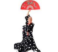 POPETPOP Ventaglio in Plastica Pieghevole Rosso per Tai Chi e Kung Fu, Ventaglio Portatile per Performance di Arti Marziali e Balli Tradizionali, Design a Forma di Drago
