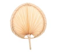 POPETPOP Ventaglio Portatile Mano in Foglia di Palma Intrecciato Mano Ventilatore Estivo Vintage Cinese Leggero e Pratico per Anziani Decorazione Murale Elegante