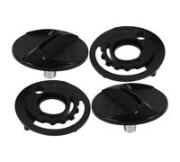 POPETPOP Viti per visiera del casco da moto, motorcycle helmet visor screws M6, 4 pezzi, base nera in plastico e lega, riduce la resistenza al vento, fissaggio sicuro, accessori per casco