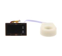POPETPOP Voltmetro Digitale Dc con Misurazione e Tensione, Display LED a Doppia Visualizzazione, Isolamento Elettrico Sicuro in Plastico per Quadri di Controllo Industriali e Auto