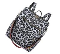 POPETPOP Zaino Stampa Leopardata Grande Capacità per Studenti Materiale Pu Resistente All'acqua, per Scuola e Festa Scuola Decor Casual alla Moda