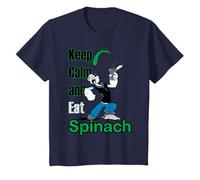Popeye Keep Calm & Eat Spinaci Retro Comic Kids Maglietta