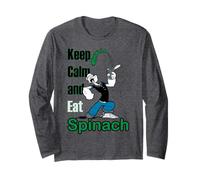 Popeye The Sailor Man Keep Calm & Eat Spinaci Retro Fumetto Maglia a Manica