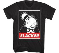 Popeye The Sailor Man Men's T Shirt Wellington Hamburger Slacker Iconic Cartoon Black XL