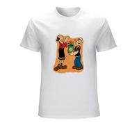 Popeye The Sailor Man Popeye E Olivia Palito Short Sleeves Men's Summer T-Shirt White 3XL