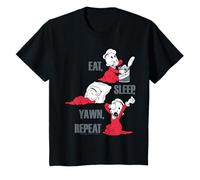 Popeye The Sailor Man Swee'Pea Eat Sleep Yawn Repeat Kids Maglietta