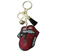 Popfizzy Accessori Portachiavi Bling per Donne, Ciondolo per Chiavi Auto con Strass, Portachiavi Carini per Borse e Borsette, Large