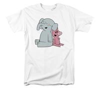 popfunk Elephant Piggie with Logo T Shirt, White, Bianco, XL Unisex-Adulto