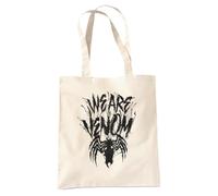 popfunk Marvel We Are Venom - Borsa da viaggio riutilizzabile per la spesa, colore naturale, 38 x 42 cm
