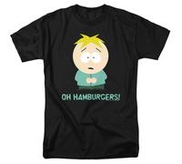 popfunk South Park Butters Oh Hamburgers T Shirt, Black, Nero, 5XL Unisex-Adulto
