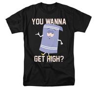 popfunk South Park Towlie Wanna Get High Maglietta Unisex, Nera, XL