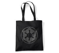 Popfunk Star Wars Imperial Icon Borsa Tote Riutilizzabile per Spesa e Viaggi, Nero, 38X42Cm