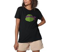 popfunk TMNT Donnie Face Ladies T Shirt, Black, Nero, XL Donna