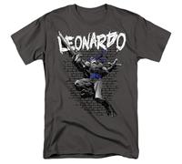 popfunk TMNT Leonardo T Shirt, Charcoal, Carbone, XXL Unisex-Adulto