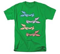 popfunk TMNT Masks T Shirt, Green, Verde Kelly, 3XL Unisex-Adulto