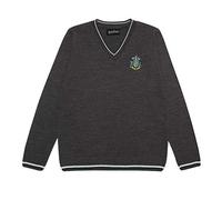 Popgear Harry Potter Slytherin House Women's Knitted Jumper Charcoal Pullover-Maglioni, Carbone, L Donna