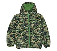 Popgear Minecraft Puffer Jacket for Boys, Creeper all Over Print Camo Pattern Magliette alla Moda, Green, 4-5 Years Bambino