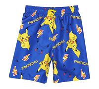 Popgear Pokemon Pikachu Running AOP Boys Swim Shorts Blue/Yellow Nuoto, 7-8 Years Bambino
