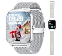 Popglory Smartwatch Uomo Donna, 1.85" Orologio Chiamate, Assistente AI, 100+ mod