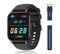 Popglory Smartwatch Uomo Donna, 2 Cinturini Orologio Chiamate e Whatsapp, Contap