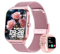 Popglory Smartwatch Uomo Donna Chiamate, 1.85" Orologio Salute con Pressione Sanguigna, Frequenza Cardiaca, Sonno, 100+ Sports Fitness Tracker, Contapassi, Compatibile con Apple, Samsung, Android