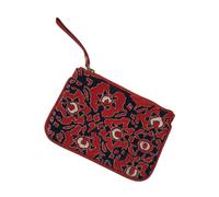 Popinjay Donna Blu Fatto a Mano Ricamato Portamonete # PPJ Taglia Unica Nwt