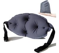 POPIPEN Cuscino di supporto lombare gonfiabile portatile per aereo, auto, ufficio, cuscino da viaggio compatto, facile da riporre, funziona alla grande sul dolore alla schiena persistente
