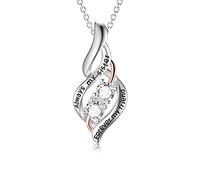 POPKIMI Collana in argento Sterling con cristalli, idea regalo per sorelle, fratelli, due tre quattro cinque sorelle, regalo alla moda per donne, amiche, amicizie che durano per sempre, One Size