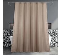 Popkozzi Tenda da doccia lunga beige: cachi tortora marrone chiaro, antimuffa, resistente alla muffa, idrorepellente, lavabile, in poliestere, tenda da doccia per bagno, stile lino, 183 x 214 cm