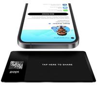 Popl Metal Digital - Biglietto da visita Smart NFC, compatibile con iPhone e Android, colore: Nero metallizzato