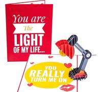 PopLife Biglietto pop-up in 3D con scritta "You Are the Light of My Life", per compleanno, anniversario, San Valentino, per il figlio, per la figlia, per la mamma, per il marito, per la moglie