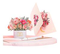 PopLife Lussuosa scatola di fiori pop-up 3D per la festa della mamma, biglietto vuoto, compleanno, San Valentino, matrimonio o festa, per moglie, mamma, sorella, nonna, figlia e fidanzata