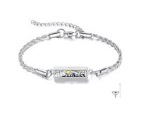 POPLYKE Bracciale con urna per ceneri da donna, in argento Sterling 925, gioiello commemorativo