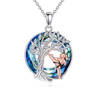 POPLYKE Collana Karate da donna in argento Sterling Karate Collana Taekwondo Jiu Jitsu gioielli da donna, m, Argento, Nessuna pietra preziosa