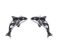 POPLYKE Orecchini da donna a forma di animale, in argento Sterling 925, ipoallergenici, regalo di compleanno per orecchie sensibili, 0,24 x 0,46 cm, Resina, Non pietra preziosa