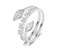POPLYKE Sirenetta/farfalla/anelli di girasole/apie/gatto/piuma in argento sterling 925 dichiarazione anelli gioielli per le vostre signore, Zirconia cubica, Zircone